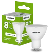 Лампа LED PAR16 софит 8Вт 230В 4000К GU10 GENERICA