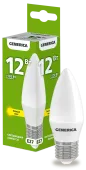 Лампа LED C35 свеча 12Вт 230В 3000К E27 GENERICA