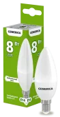 Лампа LED C35 свеча 8Вт 230В 4000К E14 GENERICA
