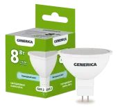 Лампа LED MR16 софит 8Вт 230В 6500К GU5.3 GENERICA