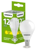 Лампа LED G45 шар 12Вт 230В 3000К E14 GENERICA