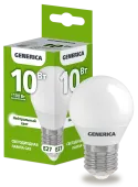 Лампа LED G45 шар 10Вт 230В 4000К E27 GENERICA