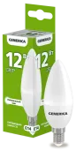 Лампа LED C35 свеча 12Вт 230В 4000К E14 GENERICA