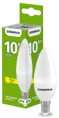 Лампа LED C35 свеча 10Вт 230В 3000К E14 GENERICA