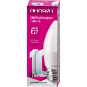 Лампа LED C37 свеча 10Вт OLL-C37-10-230-6.5K-E27-FR (61961) ОНЛАЙТ