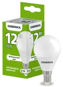 Лампа LED G45 шар 12Вт 230В 4000К E14 GENERICA