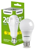 Лампа LED A60 груша 20Вт 230В 3000К E27 GENERICA