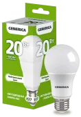 Лампа LED A60 груша 20Вт 230В 4000К E27 GENERICA