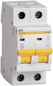 Автоматический выключатель ВА47-29 2Р 25А 4,5кА С KARAT IEK