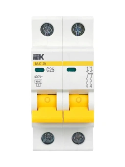 Автоматический выключатель ВА47-29 2Р 25А 4,5кА С KARAT IEK