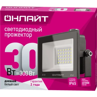 Прожектор LED 30Вт 71 658 OFL-30-6K-BL-IP65-LED ОНЛАЙТ